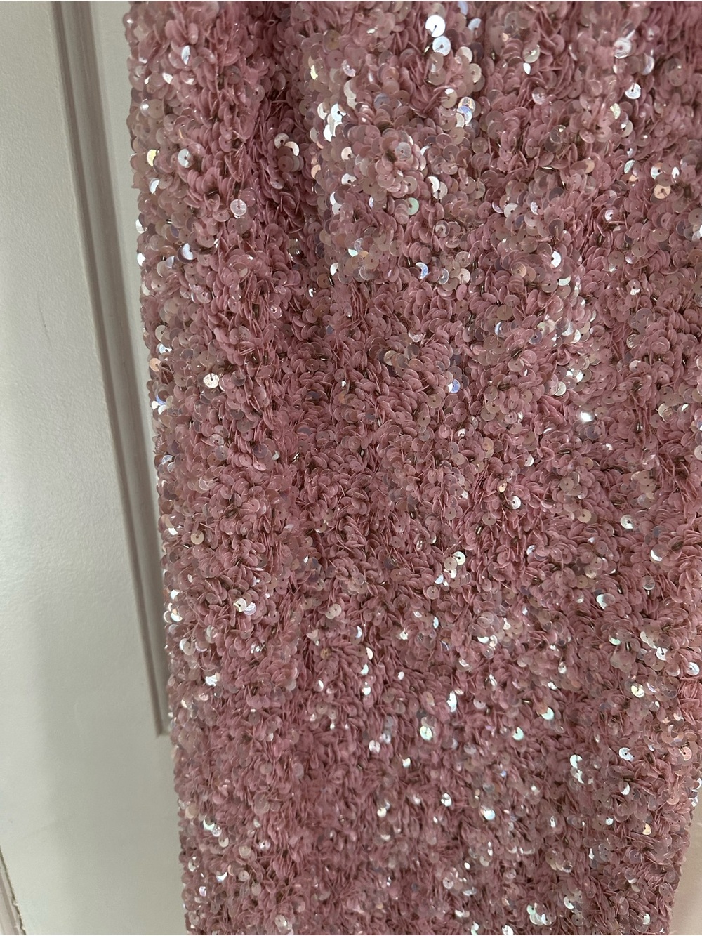 Sherri Hill Blush Pink Strapless Sequin Column Gown - Picture 7 of 13